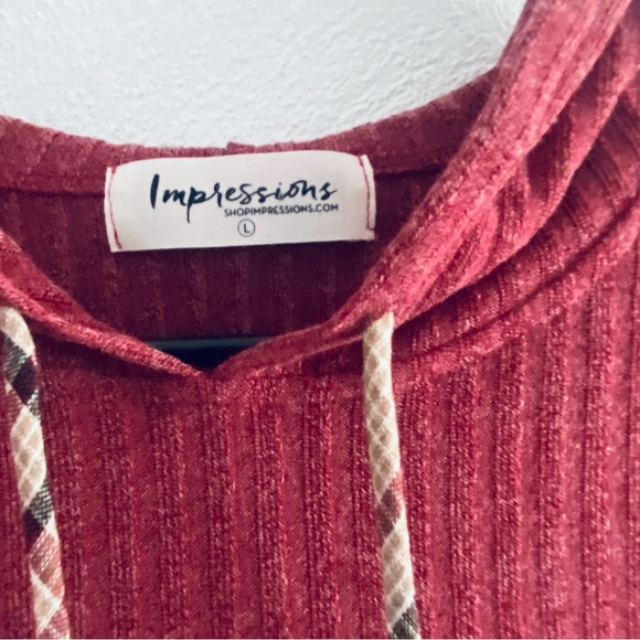 Impressions plaid hoodie sweatshirt - Picture 8 of 8